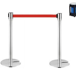 cột chắn Inox dây kéo đế chữ U