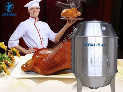 Lu quay nướng vịt inox INVINA IN-80 2 lu quay vit inox 02